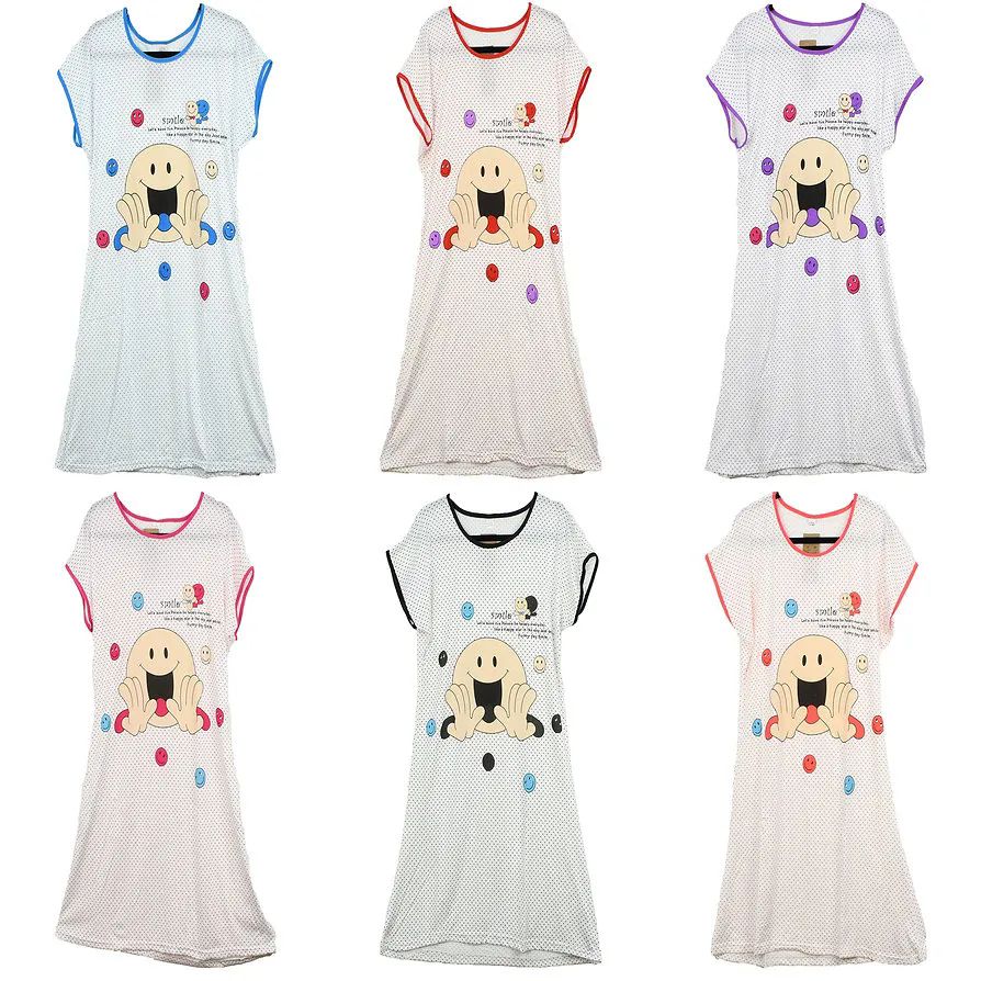 24 Wholesale Smiley Face Design Night Gown Size L
