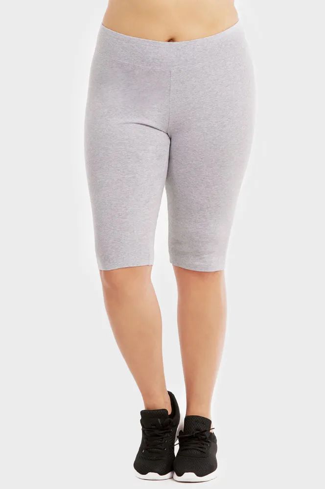 36 Wholesale Sofra Cotton Legging Shorts 21 Inch Outseam Plus Size