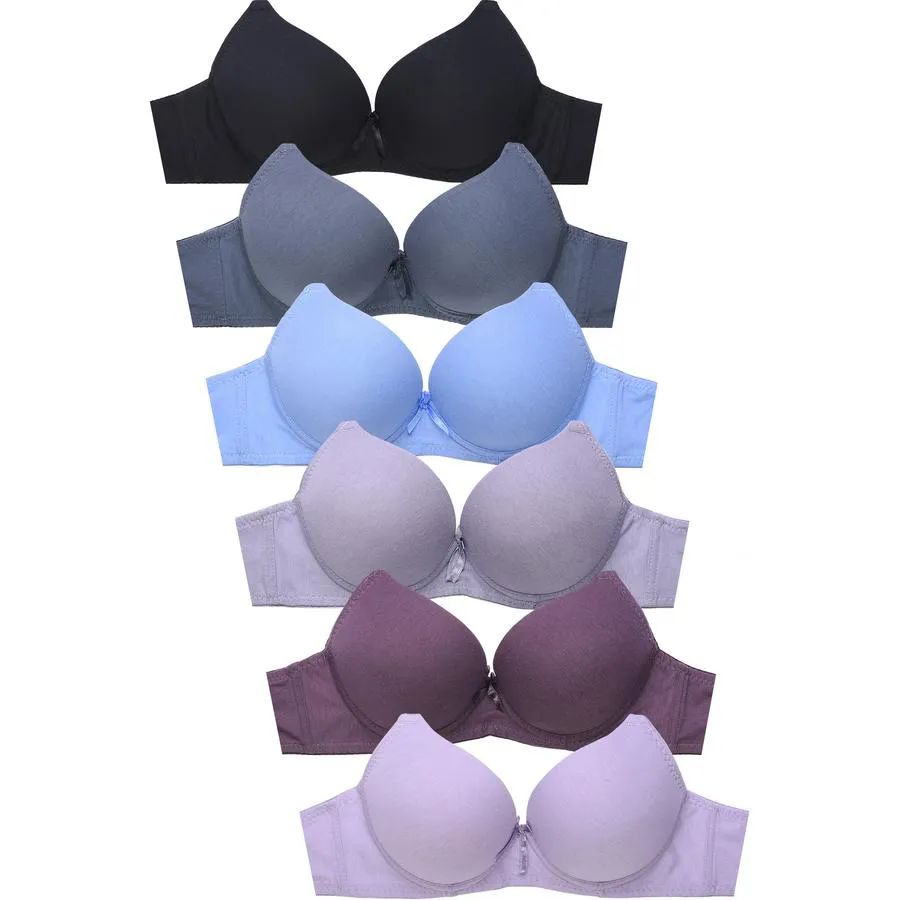 216 Pieces Sofra Ladies Cotton Plain PusH-Up Bra C Cup - Womens Bras And Bra  Sets - at 