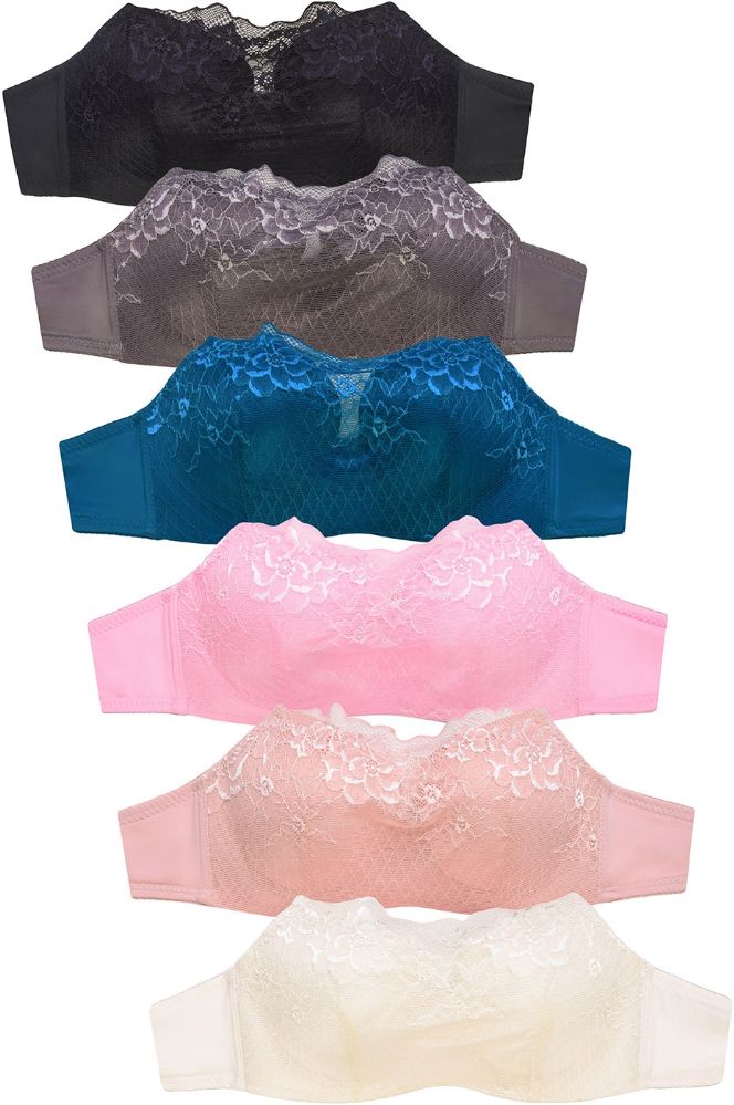 288 Pieces of Sofra Ladies Demi Cup Full Lace Bra