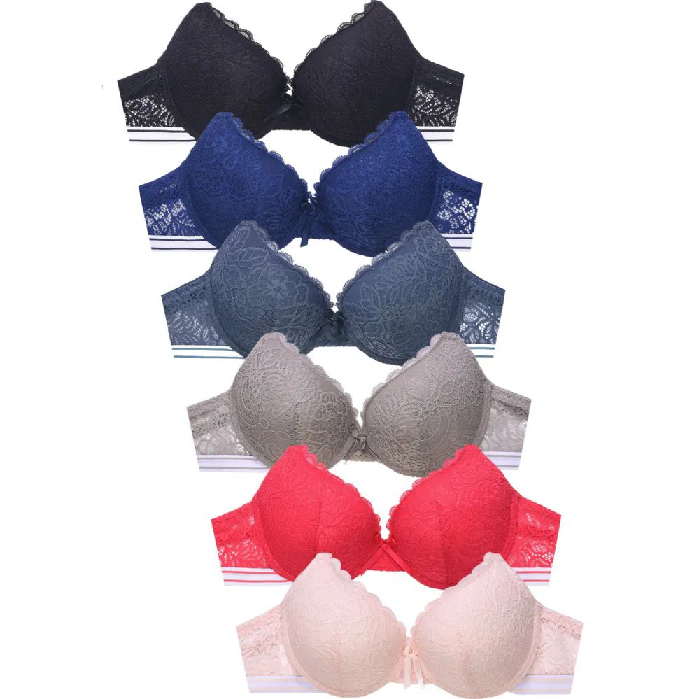 288 Wholesale Sofra Ladies Full Cup Lace Bra C Cup - at