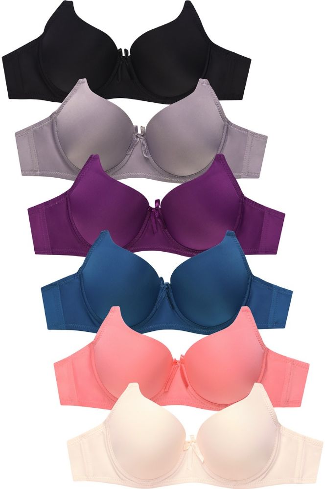 288 Wholesale Sofra Ladies Full Cup Cotton Plain Bra B Cup