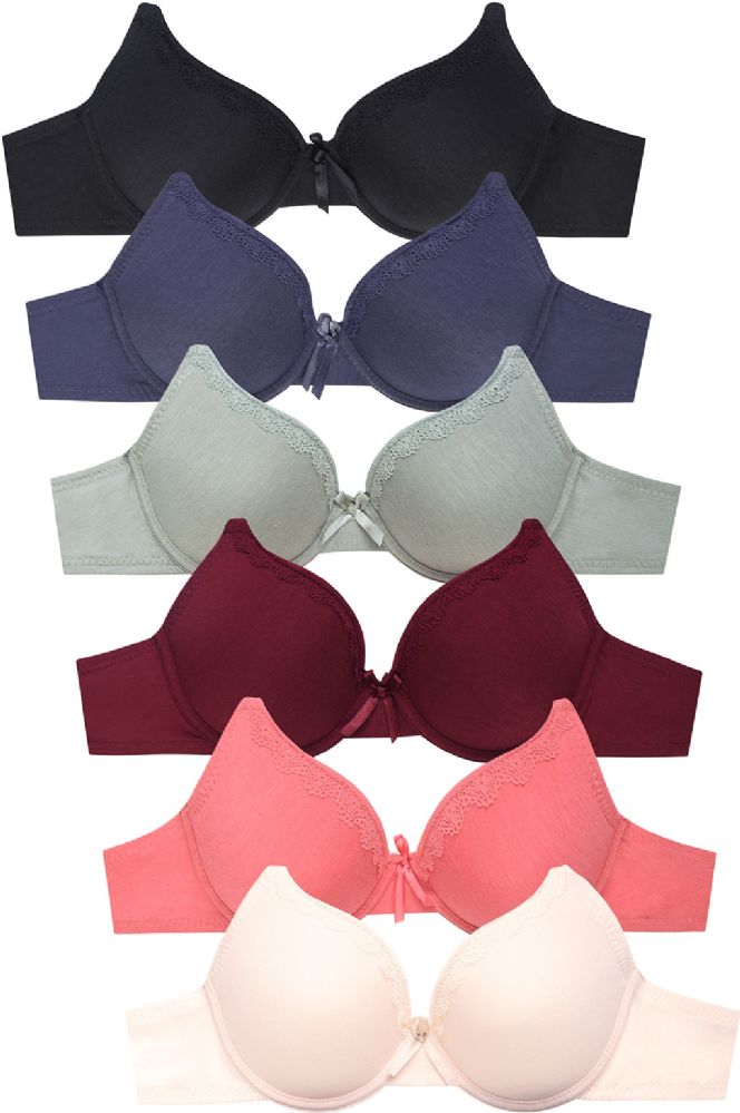 288 Pieces Sofra Ladies Plain Lace Bra Size B - Womens Bras And
