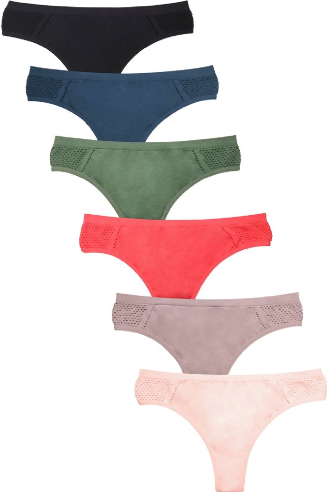 432 Wholesale Sofra Ladies Seamless Thong Panty