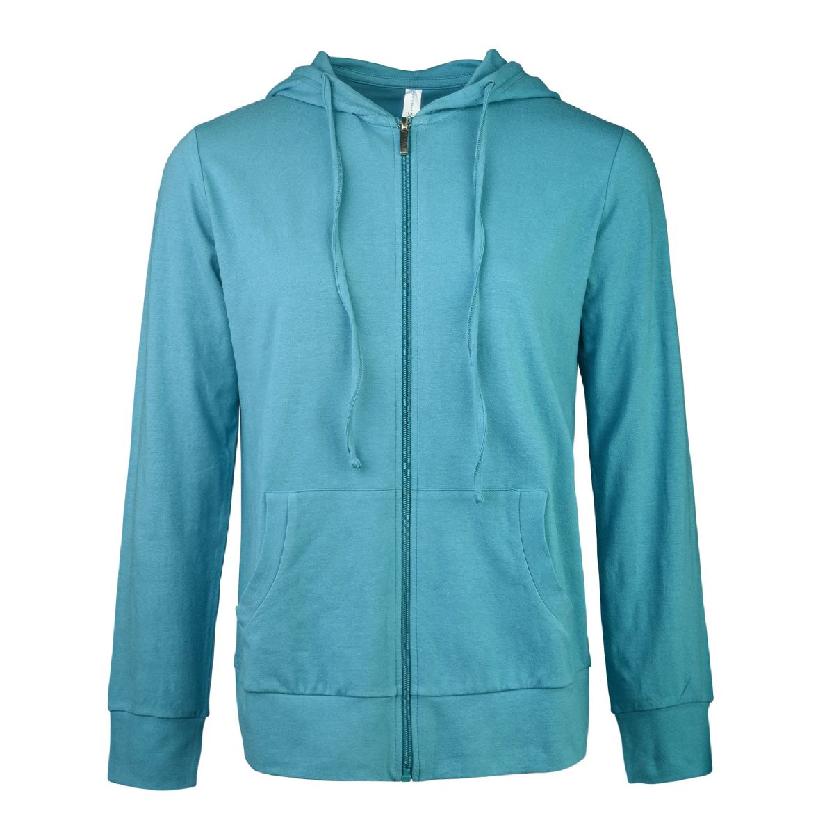 12 Pieces of Sofra Ladies Single Jersey ZiP-Up Hoodie Jacket Large