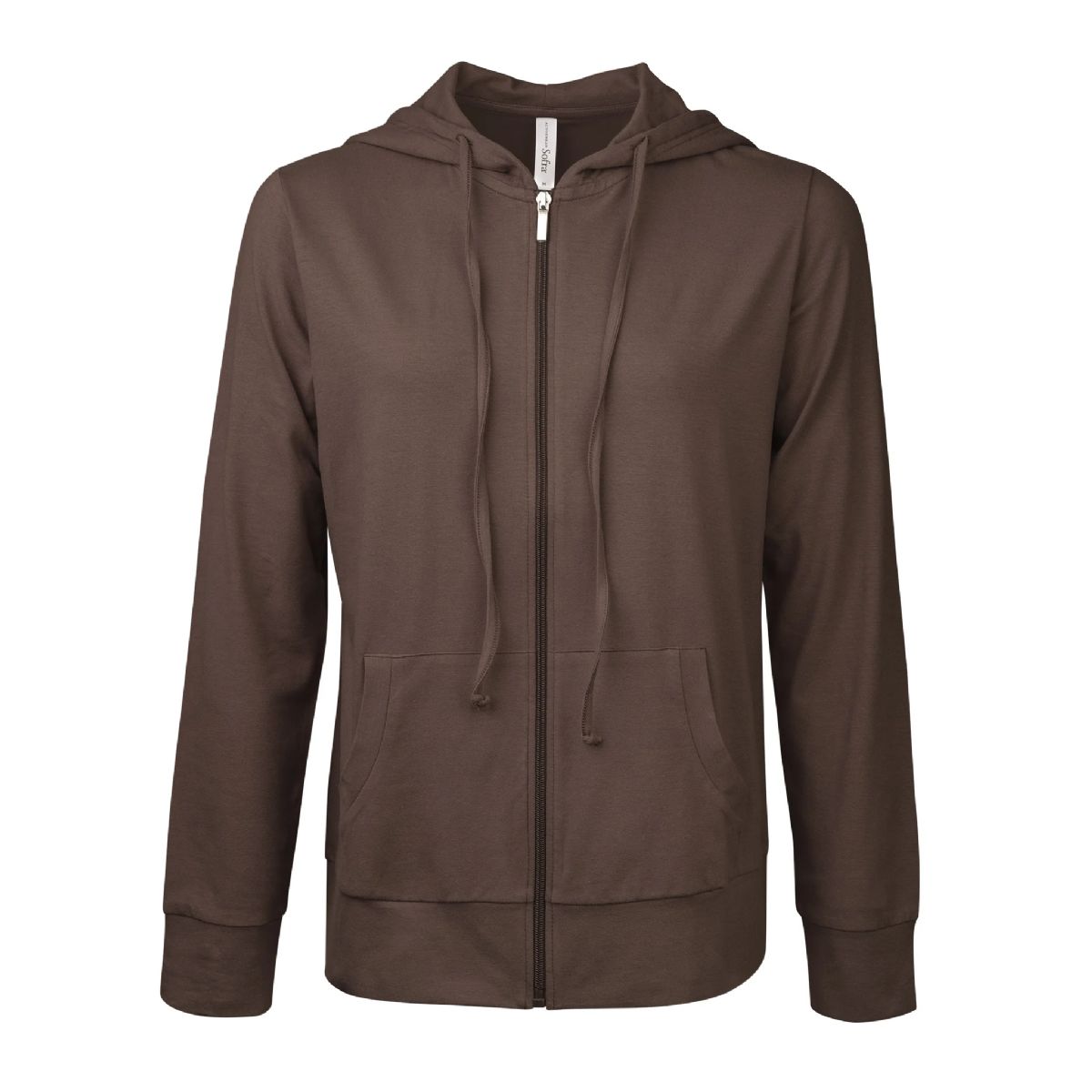 12 Pieces of Sofra Ladies Single Jersey ZiP-Up Hoodie Jacket Xlarge