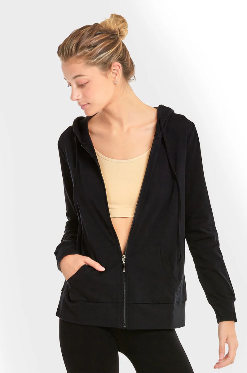 12 Pieces of Sofra Ladies Single Jersey ZiP-Up Hoodie Jacket Xlarge