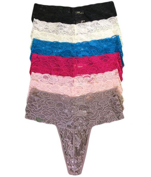 36 Wholesale Sofra Ladys G-String in Size XLarge Assorted Colors