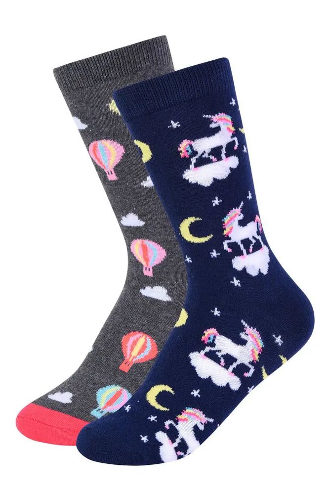 120 Pairs Sofra Women's Unicorn Crew - Cloud 9-11 - Womens Crew Sock
