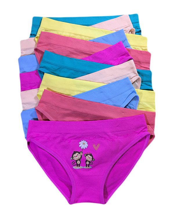 24 Wholesale Girl's Underwear 5-Packs By 1000% Cute - Sizes 4-12/14 -  Assorted Styles - at 