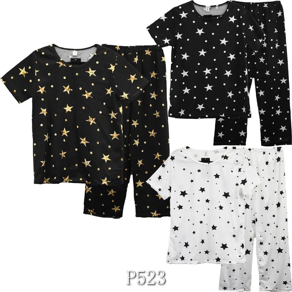 24 Wholesale Star Print Long Pants Set Size 2xl