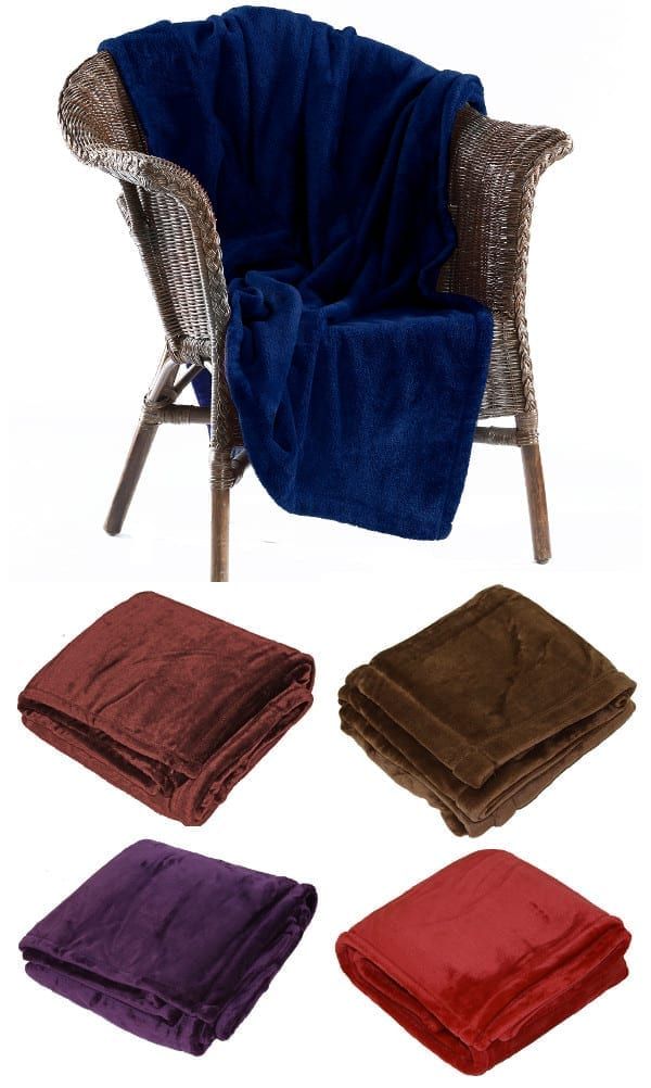 4 Wholesale Tahoe Microfleece Throws In Red