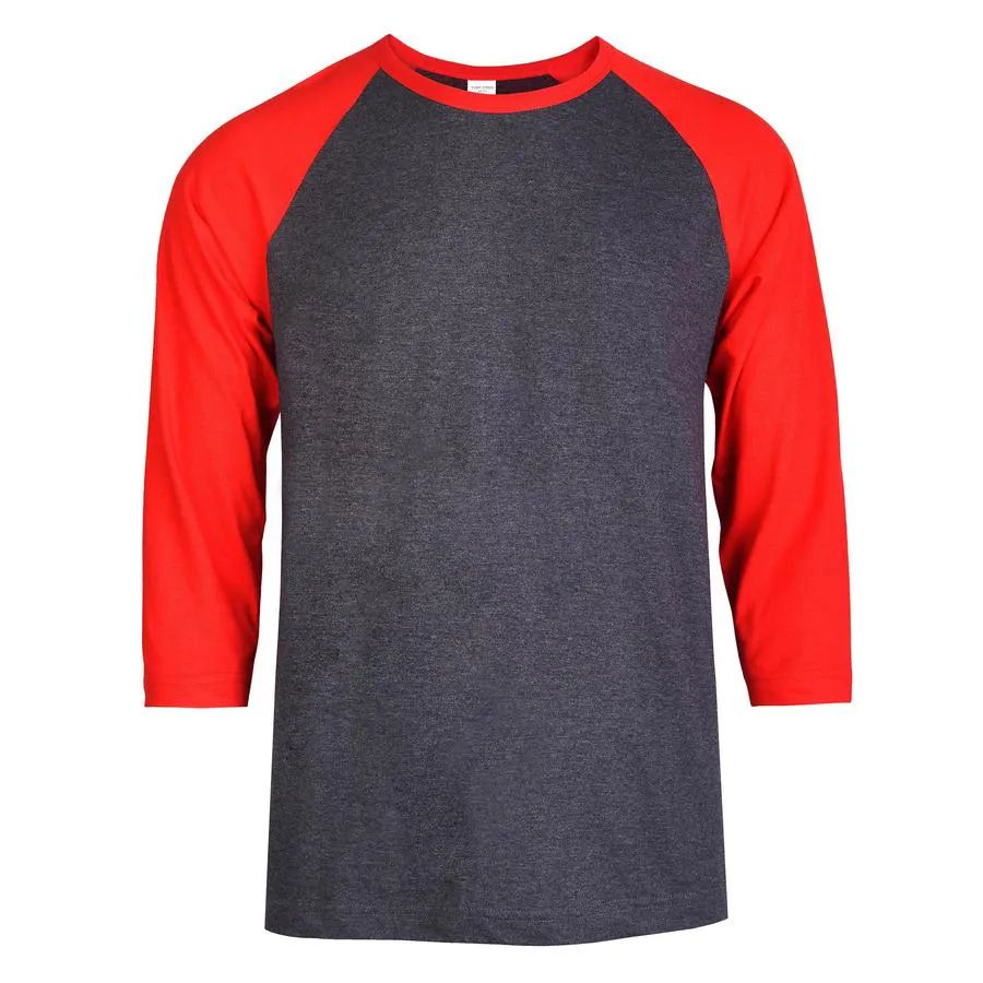 30 Pieces Top Pro Men's 3/4 Sleeve Baseball Tee Size L - Men's Tee Shirts For Donation