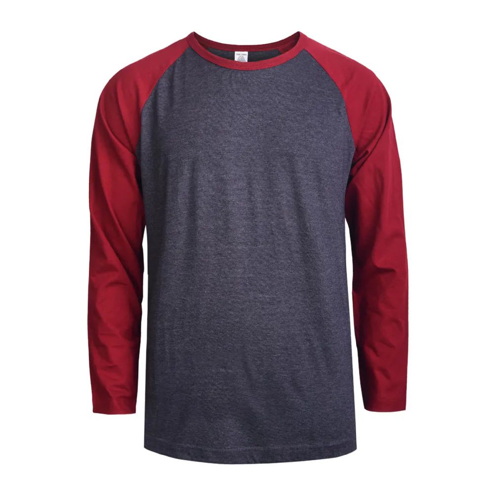 Top Pro Men's Full Length Sleeve Raglan Cotton Baseball Tee Shirt