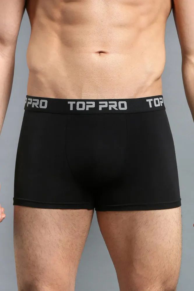 144 Wholesale Top Pro Men's Stretch Boxer Trunks Size L
