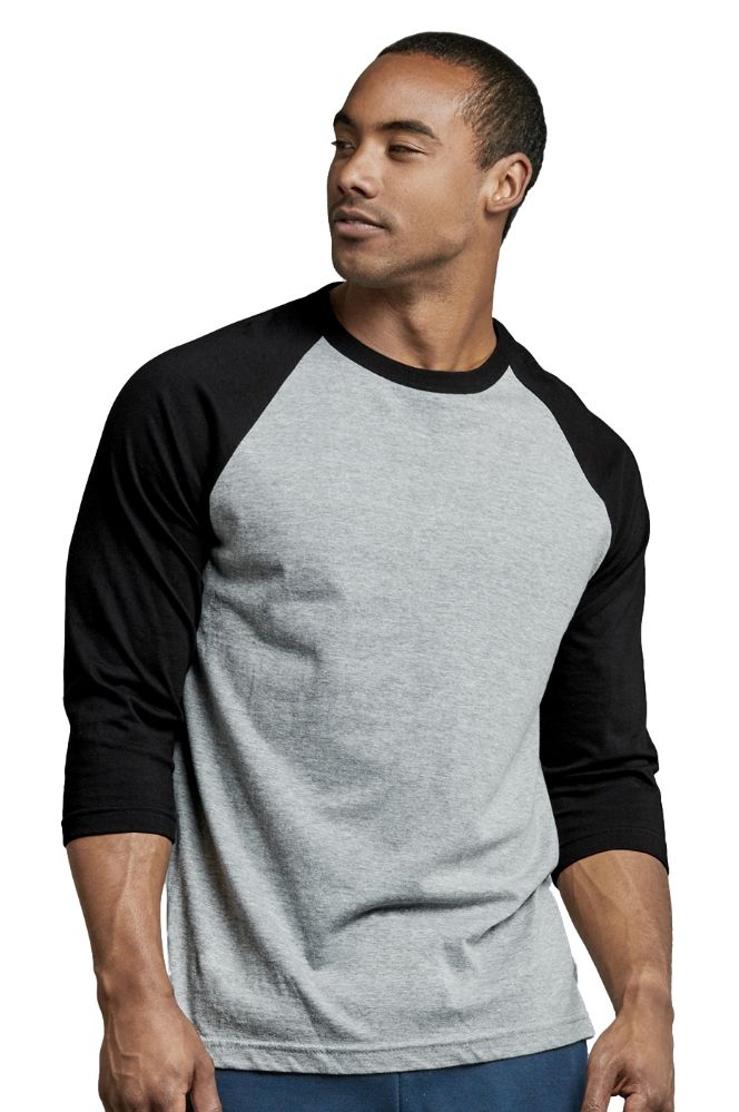 30 Pieces Top Pro Mens Baseball Tee Size Small In Black And Light Grey - Mens T-Shirts