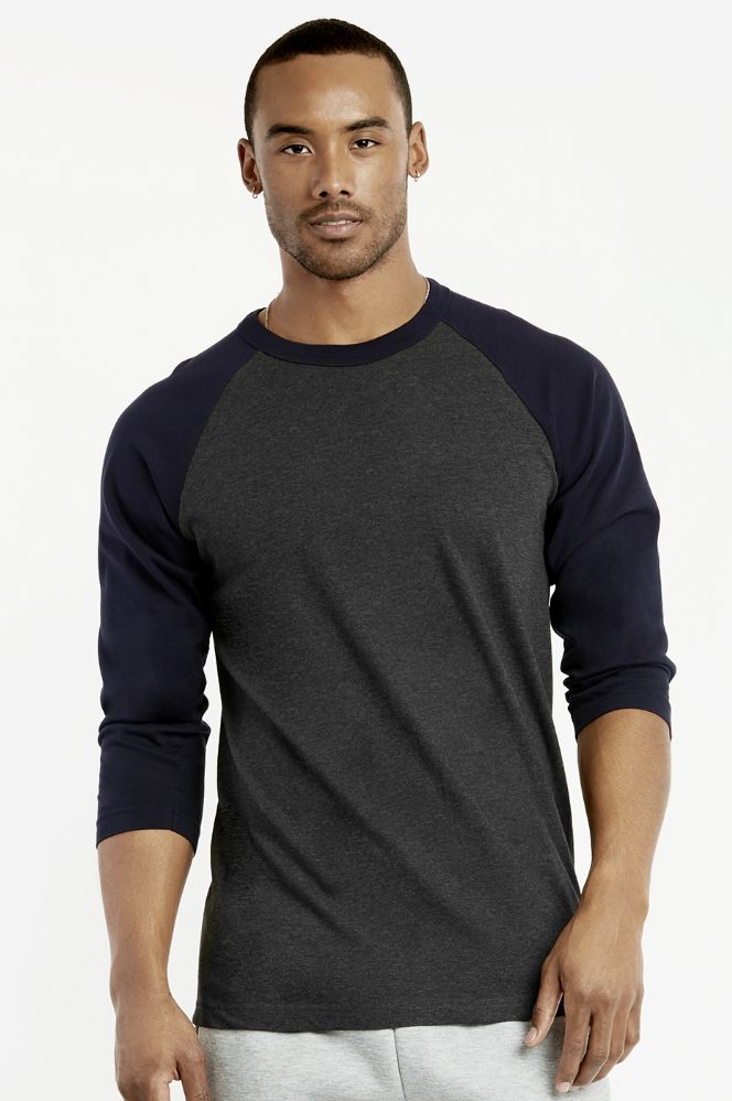 30 Pieces Top Pro Mens Baseball Tee Size X Large In Navy And Charcoal Grey - Mens T-Shirts