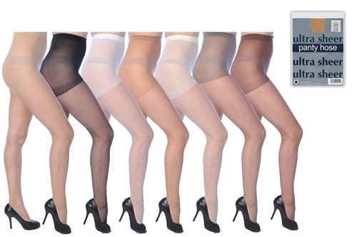 1392 Pairs of Ultra Sheer Pantyhose In Assorted Colors