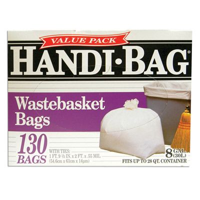 6 Wholesale Handi Bag Waste Basket Bag 8gl