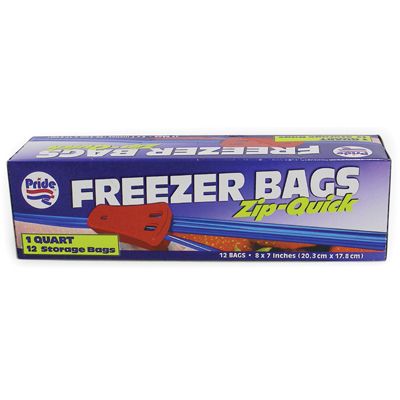 Quart Size Slide Lock Freezer Bag 12CT – NWA Wholesaler