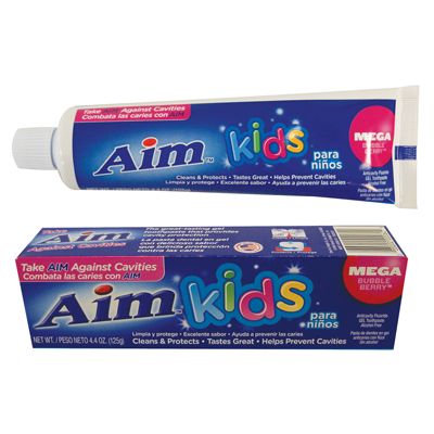 24 Pieces Aim Toothpaste 4.4 Oz Mega Bubble Berry Gel For Kids ...