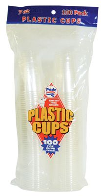 7 Oz. Clear Plastic Cups - 100 Ct.