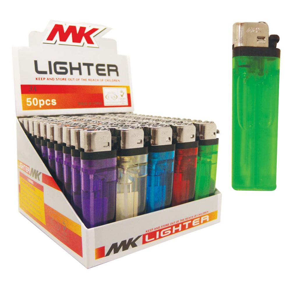 50 Pieces Disposable Lighter Counter Display Lighters at