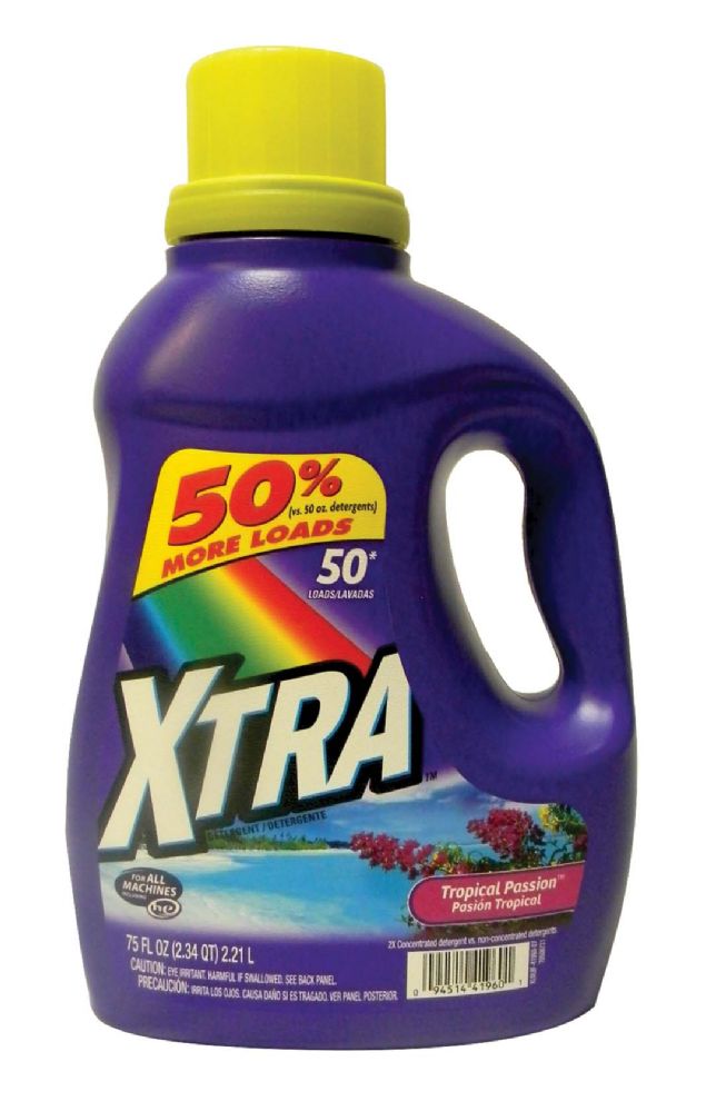 60 Wholesale Xtra Liquid Laundry Detergent 75 Oz 50 Loads Concentrated