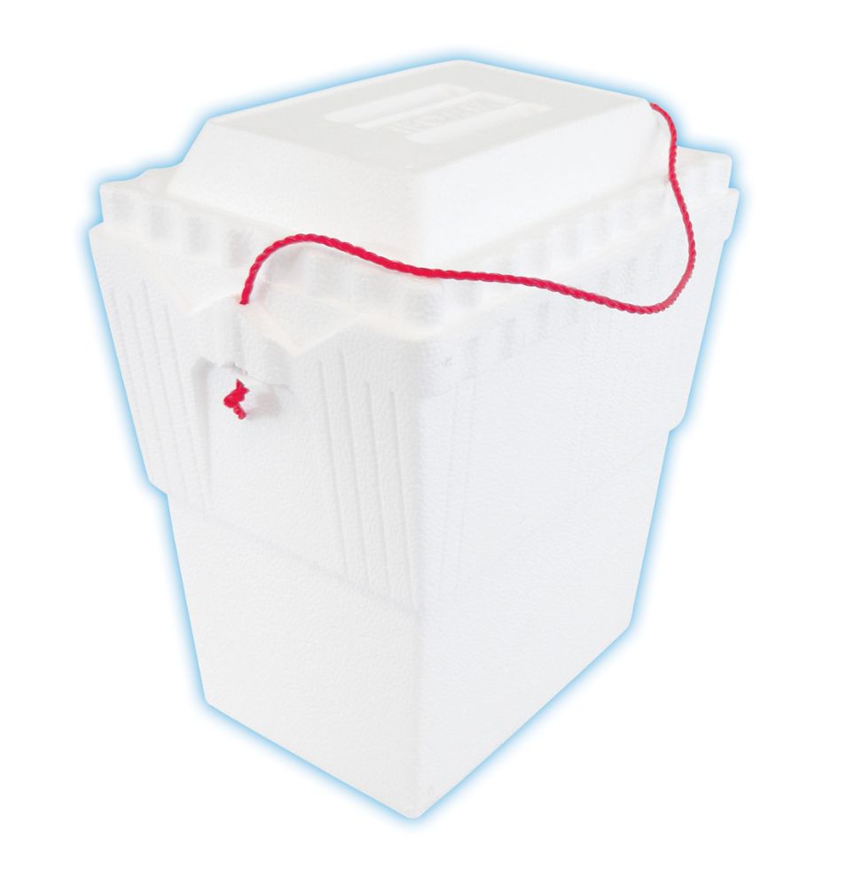 24 Pieces Styrofoam Cooler With Rope Handle 11 1/2 X 8 X 13 1/4 Holds