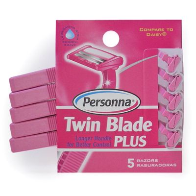 36 Wholesale Personna Women's Twin Blade Plus Razor 5 Pack