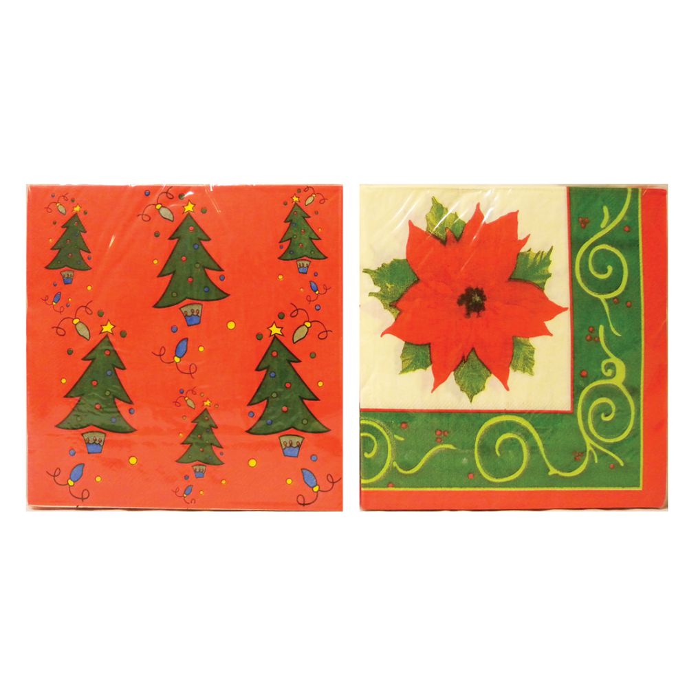 48 Wholesale Pride Christmas Napkin 2 Ply 20 Ct Assorted at