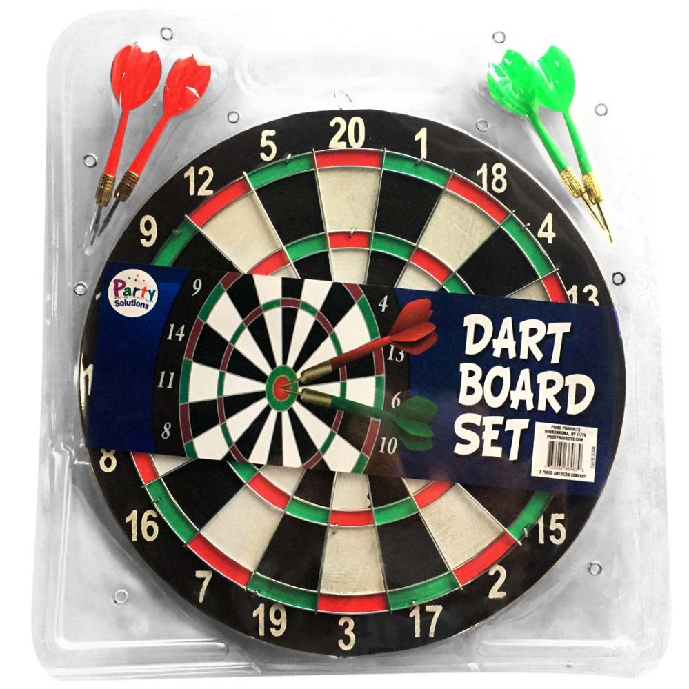 12 Wholesale Party Solutions Wood Dart Boar