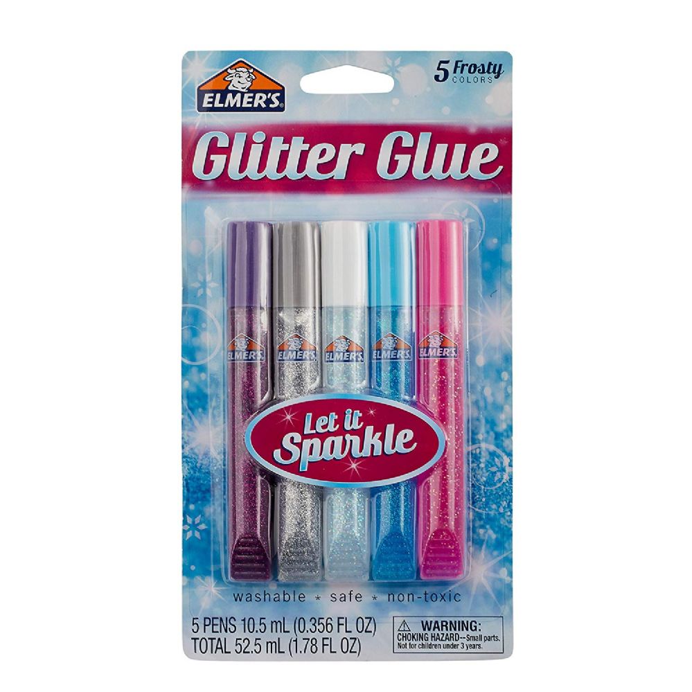 12 Wholesale Elmers 5ct Frosty Glitter Glue Pen (e337)