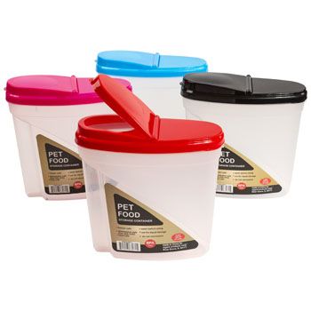 24 Wholesale Pet Food Storage Container 150oz 19 Cups/4.5 Qt 4 Color Lids Ref #st2946-Pfc