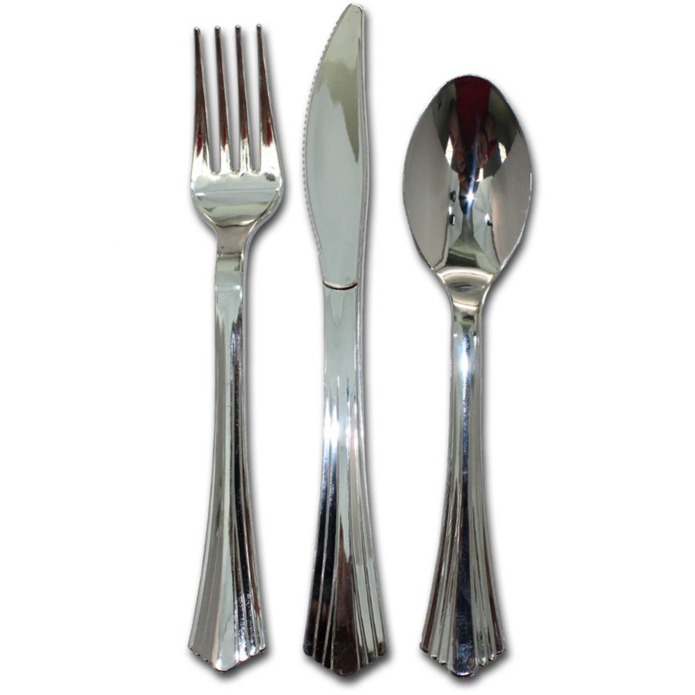 10 Wholesale Crown Silver Cutlry 120 Ct In Gift Box 40 Forks / 40