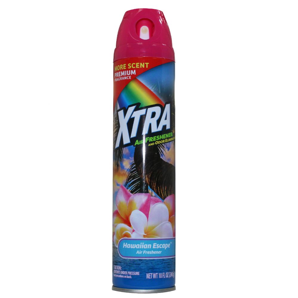 12 Pieces Xtra 10 Oz Aerosoal Hawaiian Escape Spray Air Fresheners at