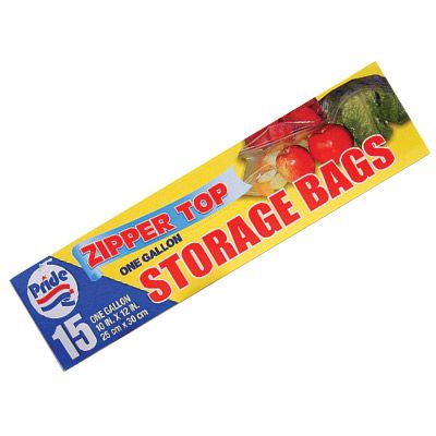 48 Wholesale Storage Bags 15 Count 1 Gallon Zip Top
