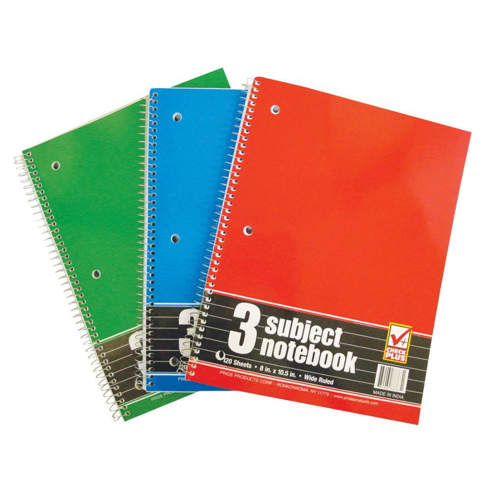 48 Wholesale Check Plus Spiral Notebook 120