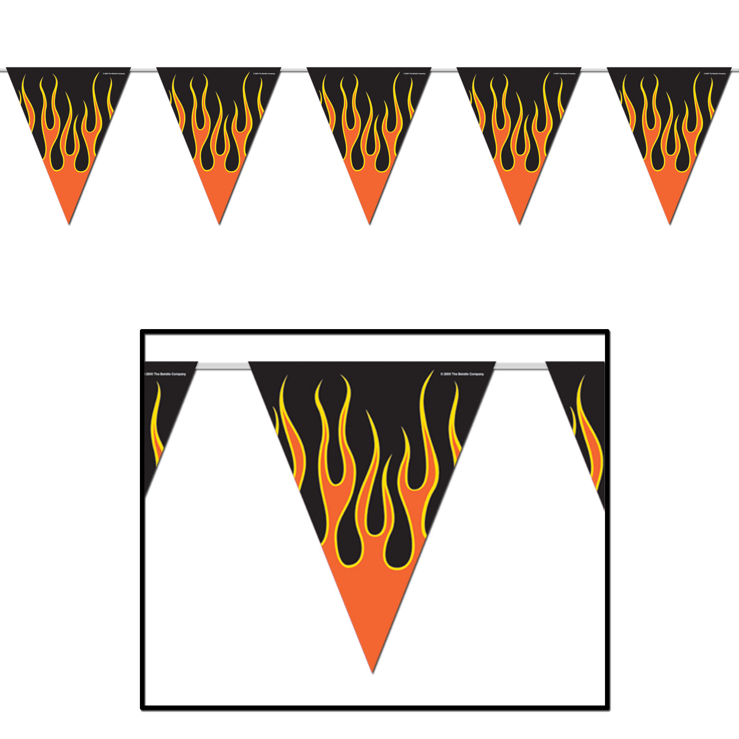 12 Wholesale Flame Pennant Banner