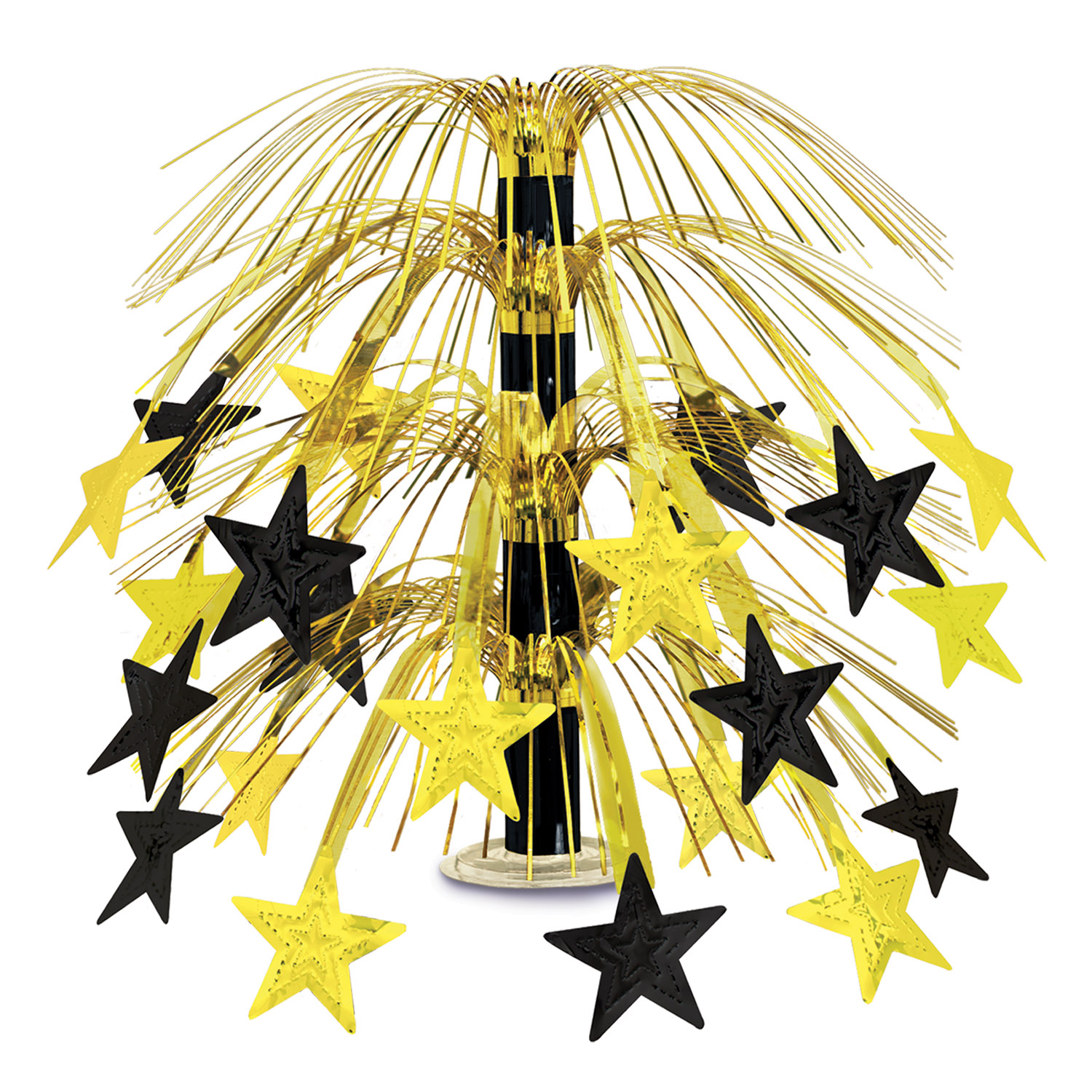 6 Wholesale Star Cascade Centerpiece Black & Gold
