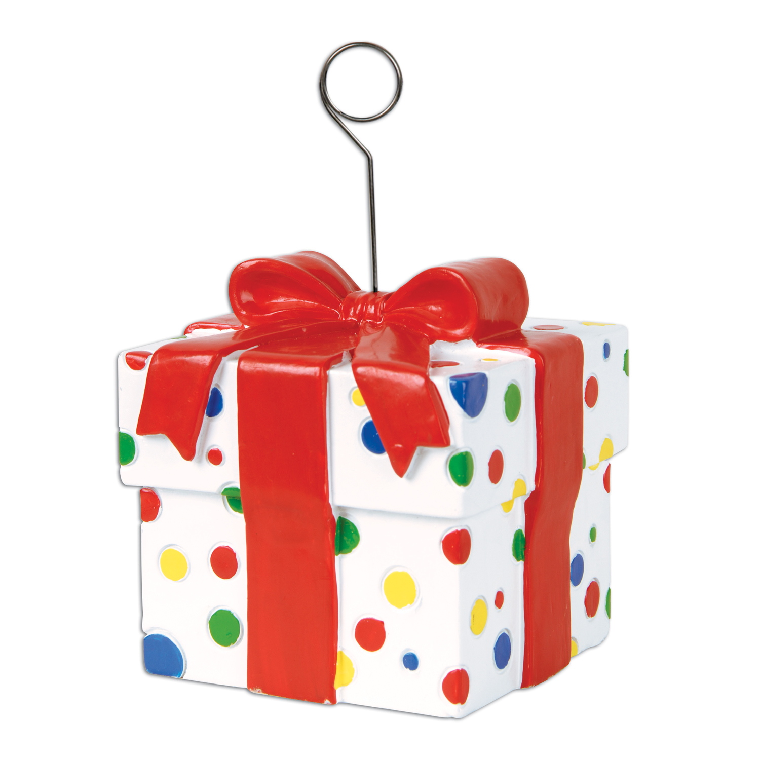6 Wholesale Polka Dots Gift Box Photo/balloon Holder