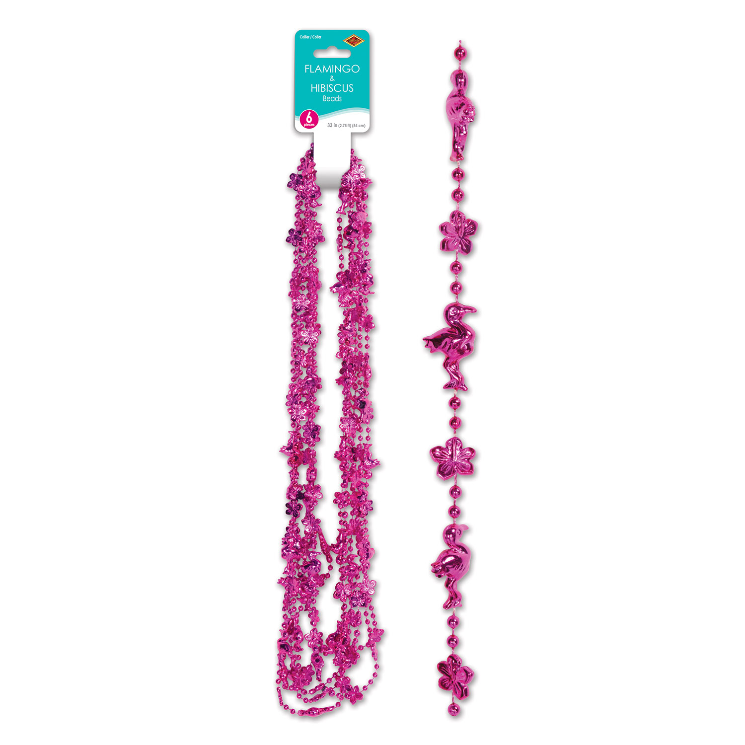12 Wholesale Flamingo & Hibiscus Beads