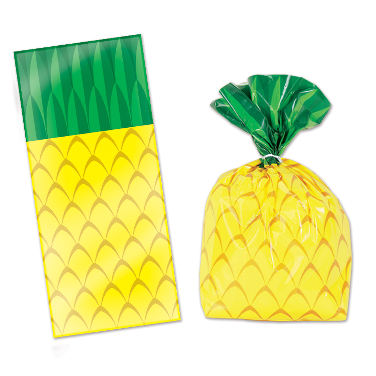 12 Pieces Pineapple Cello Bags - Party Favors