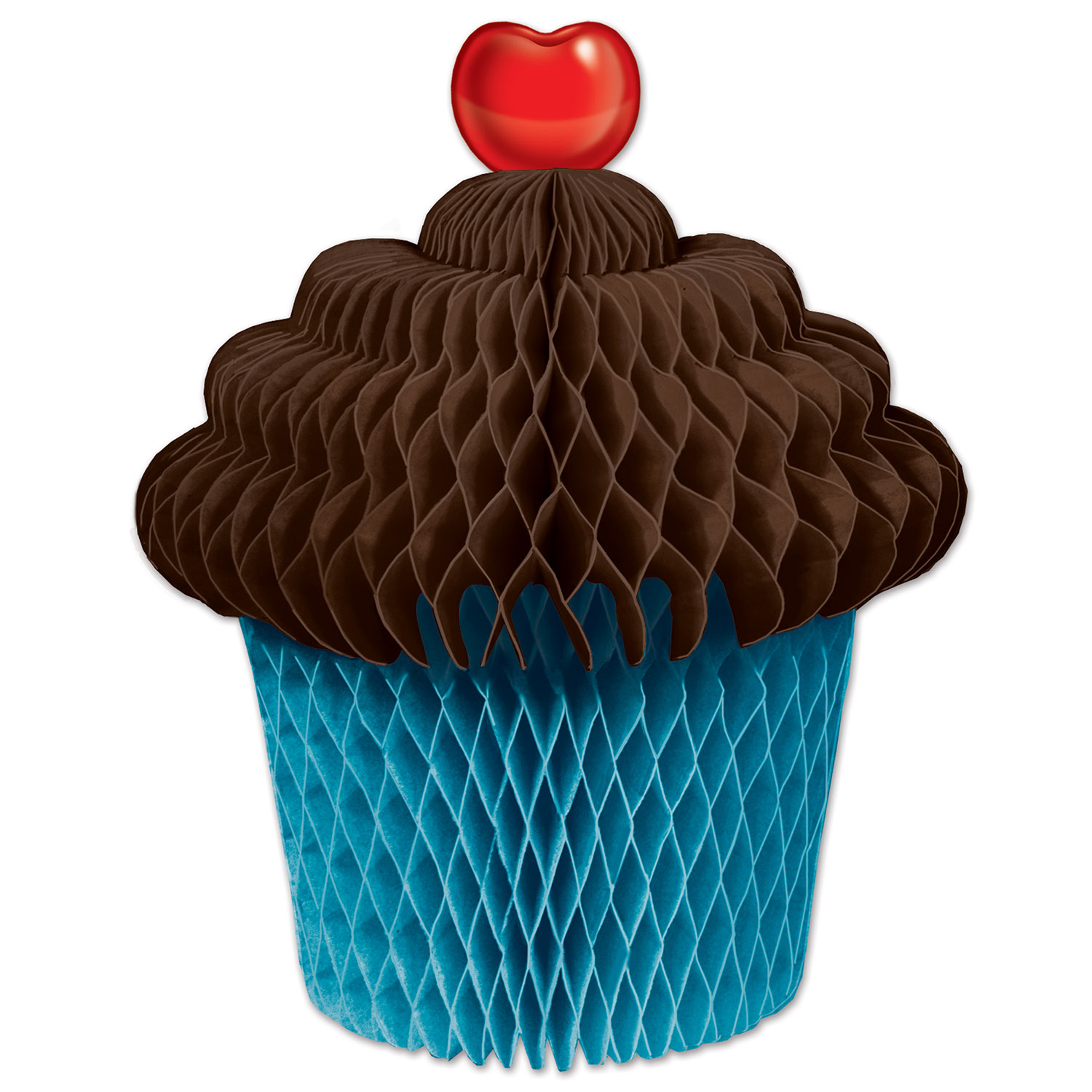 12 Wholesale Tissue Cupcake Centerpiece Brown & Turquoise