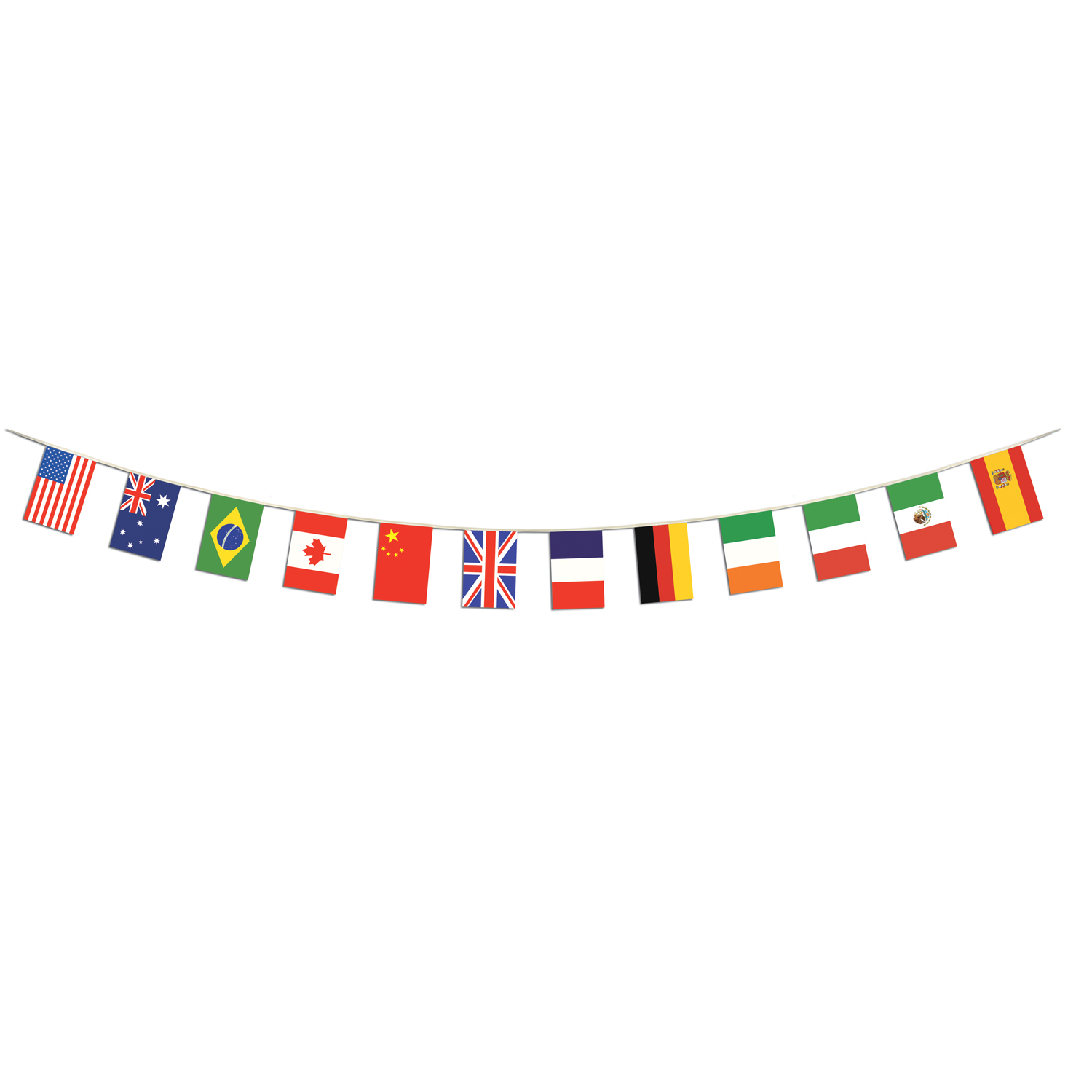 12 Wholesale International Flag Pennant Banner AlL-Weather; 12 Flags/string