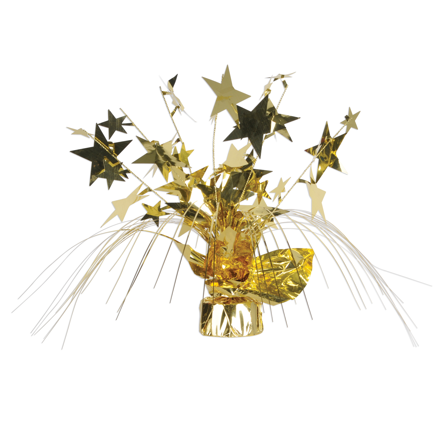12 Wholesale Star Gleam 'n Spray Centerpiece Gold