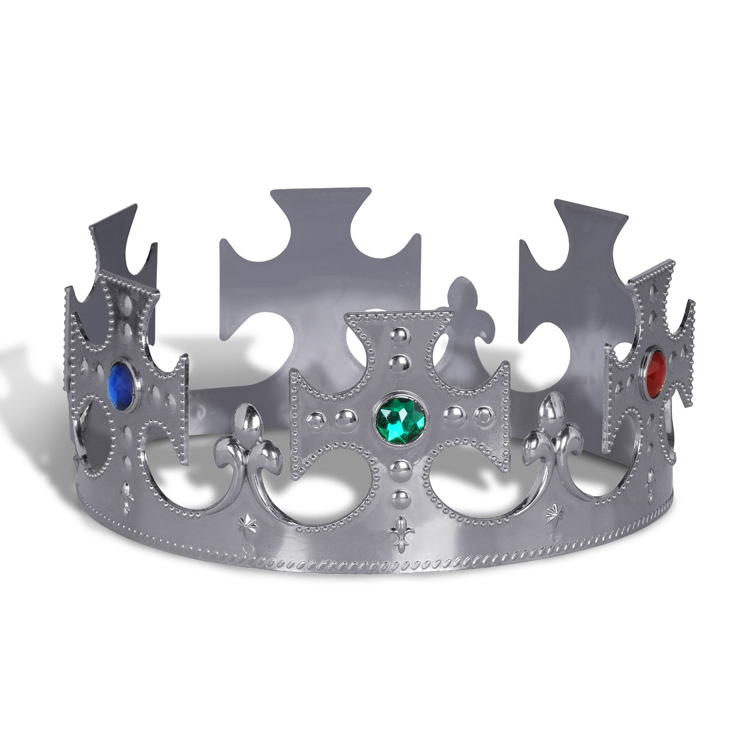12 Wholesale Plastic Jeweled King's Crown