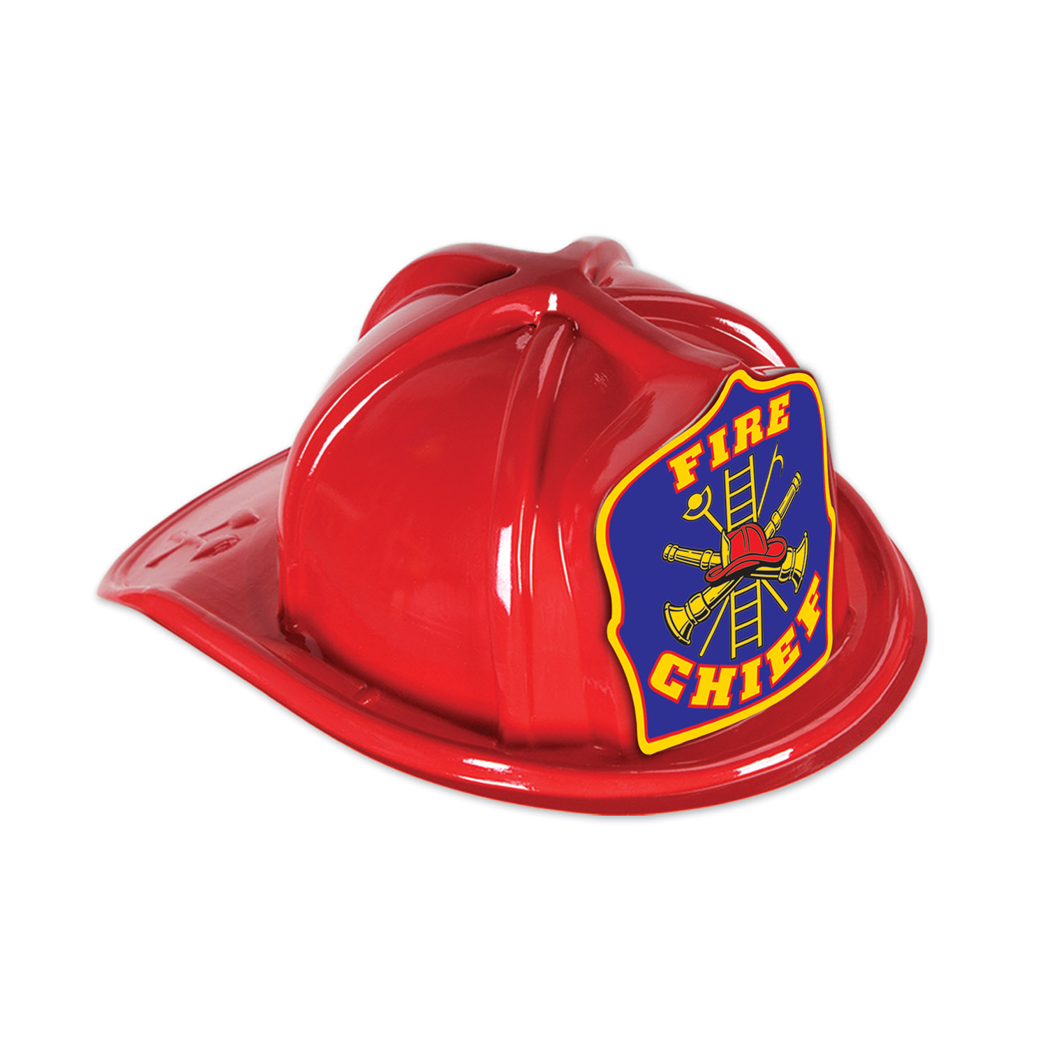 48 Pieces Red Plastic Fire Chief Hat - Party Hats & Tiara - at ...