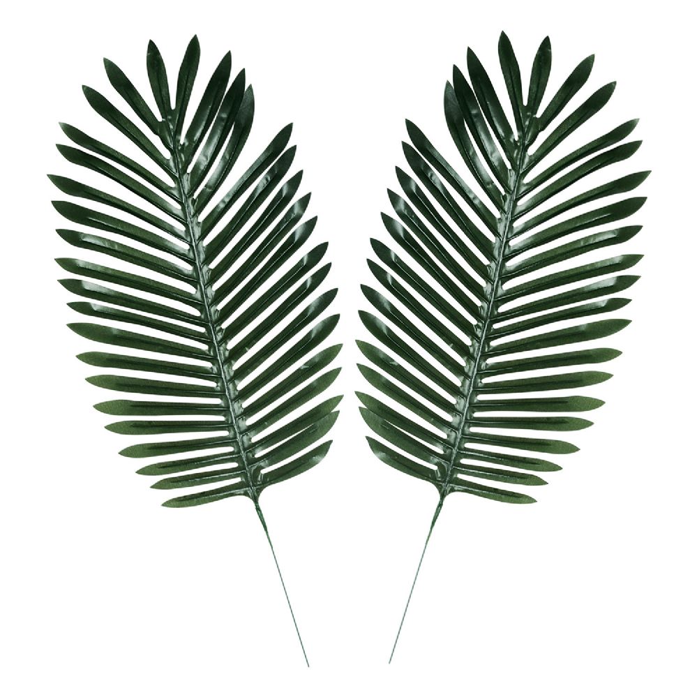 6 Pieces Fabric Fern Palm Leaves - Party Novelties