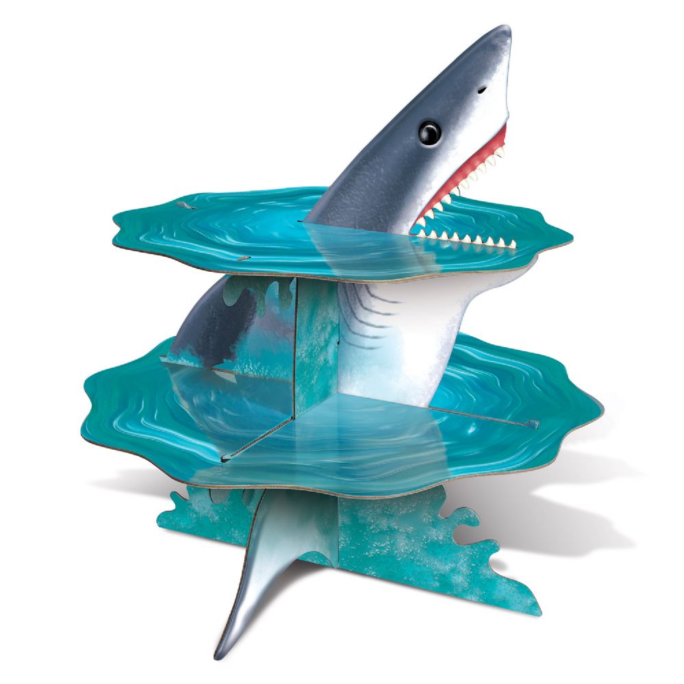 12 Pieces Shark Cupcake Stand - Party Center Pieces